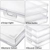 BTSKY Clear Plastic Storage Box with Flap Lid, Multipurpose Craft Organizers and Storage Box Art Supply Storage Organizer Plastic Sewing Box for Beads Pencils Notebooks, 2 Pack Medium(Medium Small-4 Pack)