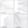 BTSKY Clear Plastic Storage Box with Flap Lid, Multipurpose Craft Organizers and Storage Box Art Supply Storage Organizer Plastic Sewing Box for Beads Pencils Notebooks, 2 Pack Medium(Small-4 Pack)