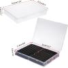 BTSKY Clear Plastic Storage Box with Flap Lid, Multipurpose Craft Organizers and Storage Box Art Supply Storage Organizer Plastic Sewing Box for Beads Pencils Notebooks, 2 Pack Medium(Large-2 Pack)