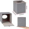 BTSKY Household Square Linen Tissue Box with Decorative Gold Line – Cube Tissue Paper Holder Tissue Cover Holder Tissue Storage Organizer Tissue Dispenser Case Napkin Box, Grey