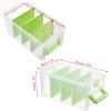 BTSKY Clear Plastic Dividing Storage Box with 4 Deep Compartments Adjustable Storage Bin with Lid Portable Craft Container Multipurpose Sewing Box Art Supply Organizer, 13.9×7.9×6.2 Inches, Green(13.9×7.9×6.2 Inches-Green)