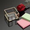BTSKY Golden Glass Sticky Note Holder for 3×3 Inch Sticky Notes, Elegant Post It Note Dispenser with Non-Slip Pads Clear Notepad Holder for Desk Organization Planning, Home Office Decor(3”x3”)