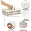 BTSKY Plastic Food Storage Container with lids, Dumpling Storage Box, Cookie Carrier Cookie Sheet with Lid, Portable Large Food Container for Snack, Fruit, Vegetables, Meat, Wontons(2-Layer, White)
