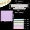 BTSKY 4.1 Inch Clear Plastic Modern Hanging File Folders with 75 Pcs Insertable Tabs and Colored Paper Inserts